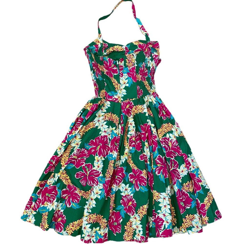 Alfred Shaheen Unique Vintage 1950s Pin-Up Style Hawaiian Flower Size 10/12